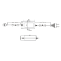 Zasilacz napięciowy desktopowy 12V 24W 2A - EBD2412 - rysunek techniczny