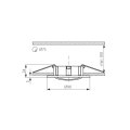 Sufitowa oprawa ozdobna SIMI CT-DTO50-C/M - ruchoma - matowy chrom - rysunek techniczny
