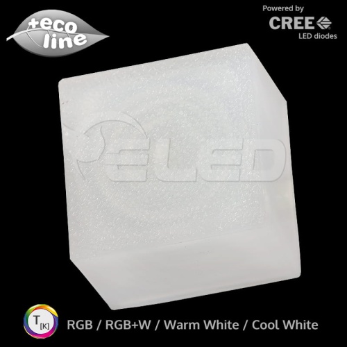 Świecąca kostka brukowa LED LedBruk Eco Line 8,3 x 8,3 x 8,3 cm