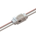 Moduł LED 1 dioda 2835 - IP67 12V 0.36W - Biała Zimna - Soczewka