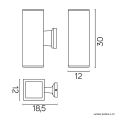 Lampa elewacyjna 1x E27 - ADELA 8001 DG
