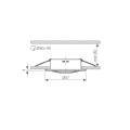 Sufitowa oprawa ARGUS CT-2115-C/M - ruchoma - matowy chrom - rys. techniczny