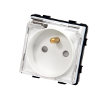Moduł gniazda elektrycznego z bolcem i klapką 16A biały - TM6252W - TOUCHME