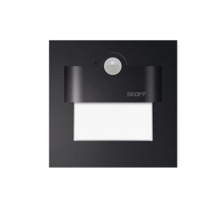 Oprawa schodowa LED z czujnikiem ruchu - TANGO  - Czarny - 10V / 230V - IP20 - Skoff