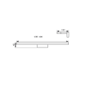 Lampa - oprawa łazienkowa LED ASTEN 12W 4000K 770lm - 60cm - rysunek techniczny