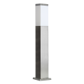 Lampa ogrodowa stojąca 1x E27 65cm - INOX KWADRAT SS802-650