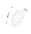 Punktowa oprawa meblowa LED ORBIT XL MASTER z wyłącznikiem - Aluminium - 12V 3W - rysunek techniczny