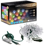 Lampki choinkowe LED "Gwiazdki"  - 100 LED 10mb - białe zimne