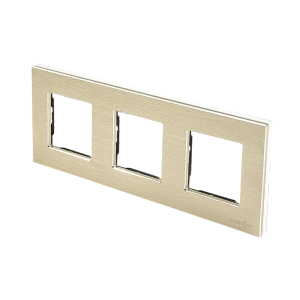 Aluminiowa ramka potrójna złota - TM617G - TOUCHME
