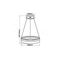 Lampa oprawa wisząca LED - RING 405 Milagro - 24W 4000K 1680lm - Rysunek techniczny 