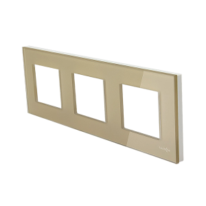 Szklana ramka potrójna złota - TM717G - TOUCHME