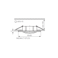 Sufitowa oprawa RADAN CT-DTL50 - ruchoma - aluminium - rysunek techniczny