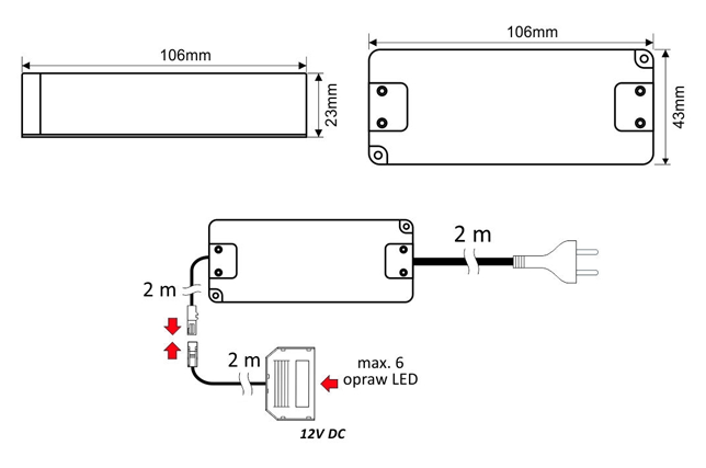 Rysunek techniczny układu zasilającego
