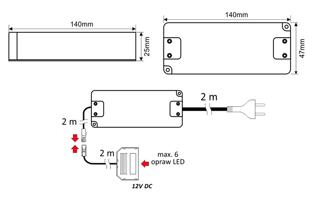 Rysunek techniczny układu zasilającego