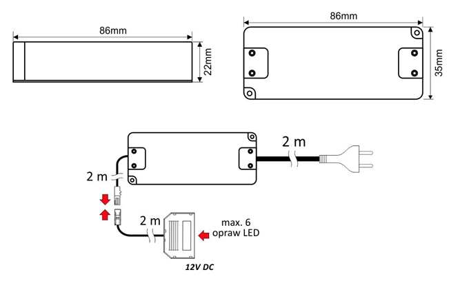 Rysunek techniczny układu zasilającego
