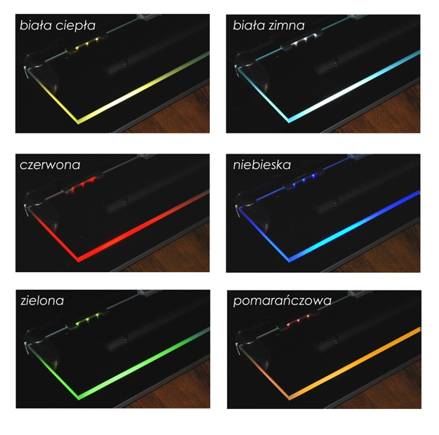 DOSTĘPNE BARWY ŚWIATŁA - KLIPS LED