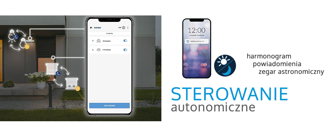 W jaki sposób zautomatyzować nasz dom? - Harmonogram pracy praz zegar astronomiczny