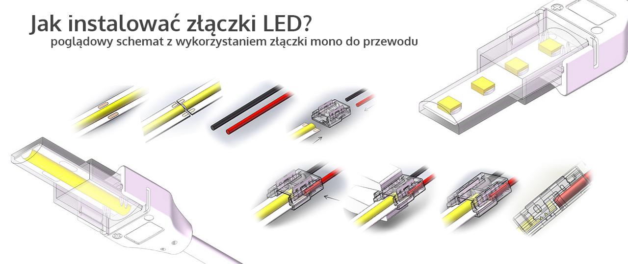 Jak połączyć złączkę do LED z tasmą LED? - Schemat ELED