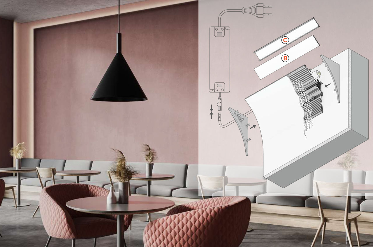 Gzyms oświetleniowy aluminiowy LED Smooth12