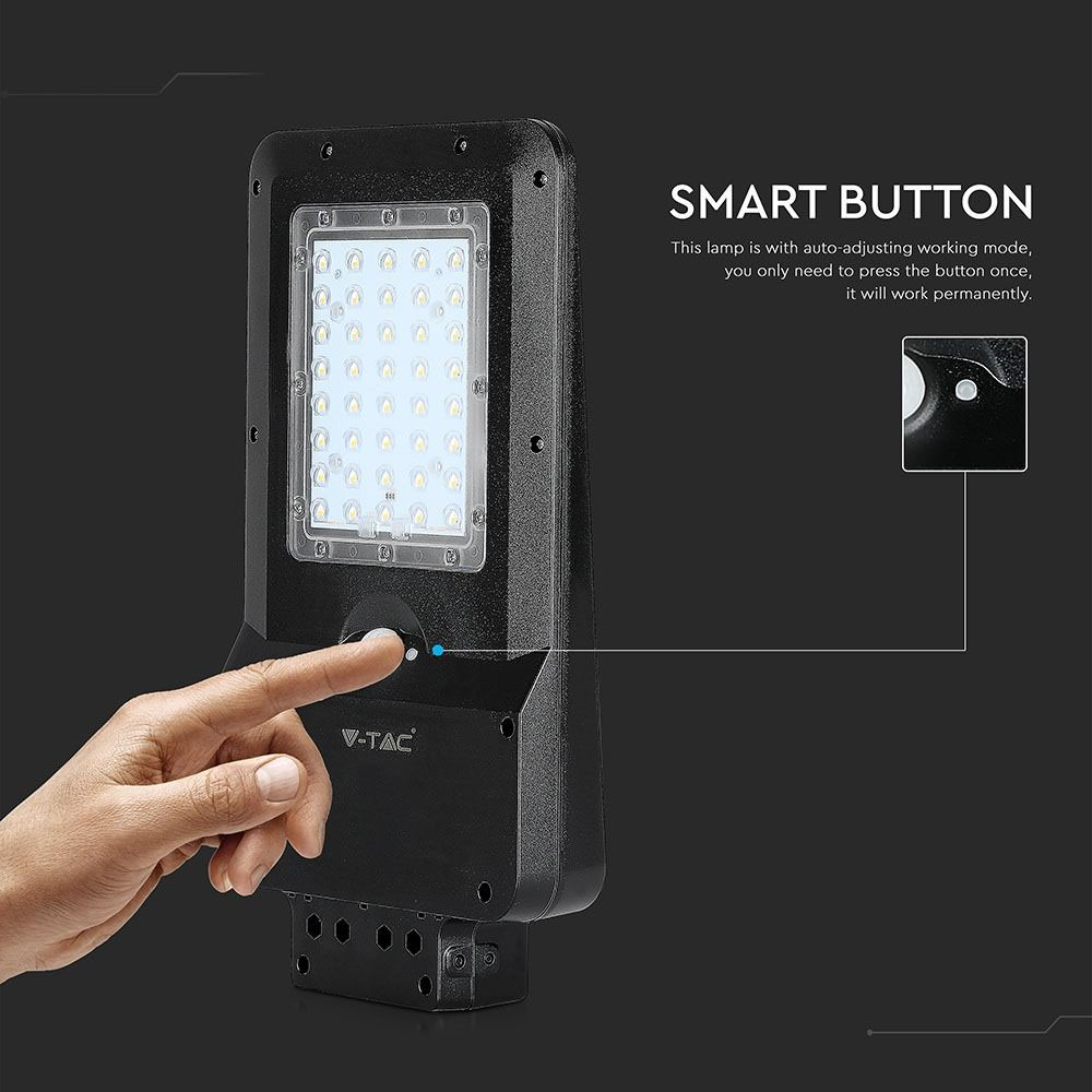 Manualne sterowanie w solarnej lampie ulicznej LED