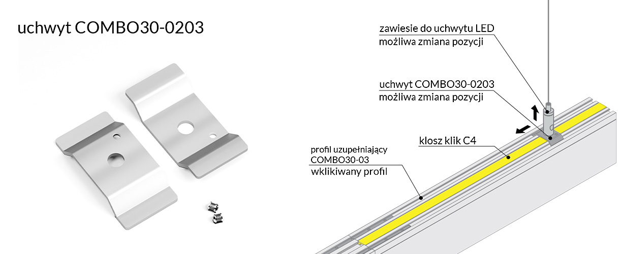 Montaż uchwytu COMBO30-0203