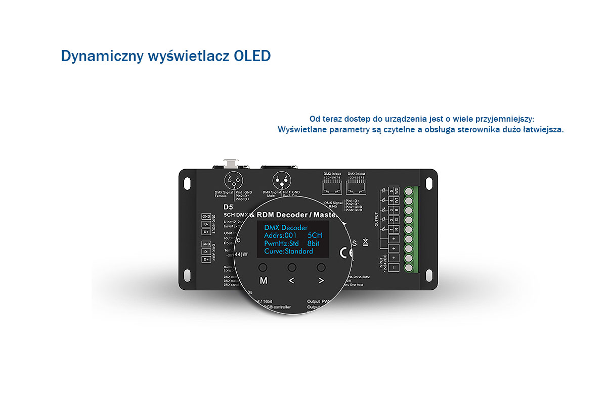 Wyświetlacz OLED - Dekoder DMX512 Skydance Wyświetlacz OLED - Dekoder DMX512 Skydance