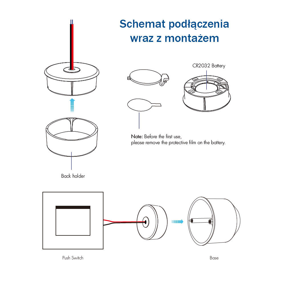 Schemat podłączenia oraz montażu - R1-1(L) Schemat podłączenia oraz montażu - R1-1(L)