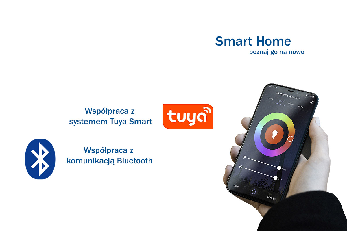 Współpraca z systemem Tuya/Bluetooth dla sterowników Skydance Współpraca z systemem Tuya/Bluetooth dla sterowników Skydance