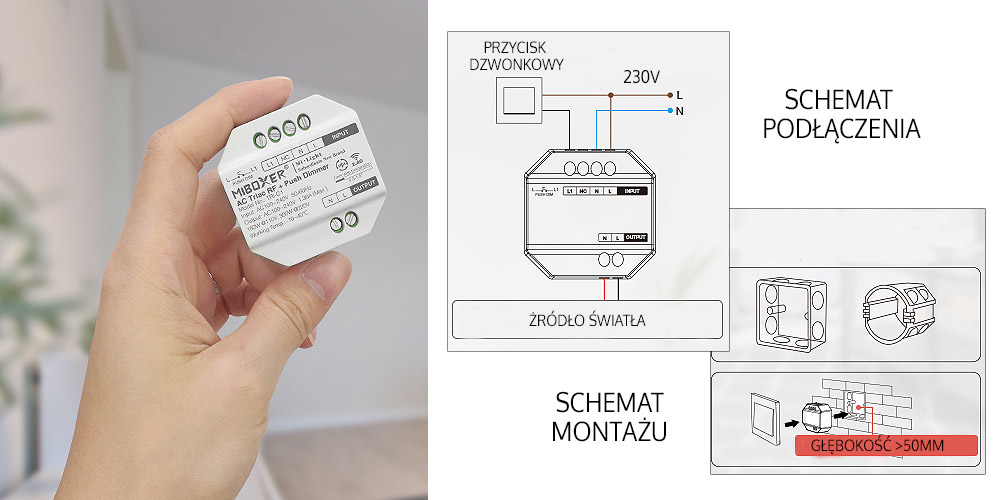 Schemat instalacji - odbiorniki triakowy TRI-C1